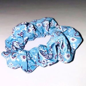 Baby blue bandanna Scrunchie